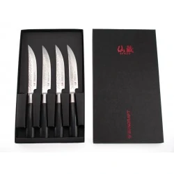 Lot de 4 couteaux steak japonais - Senzo Suncraft - 12cm ProCouteaux