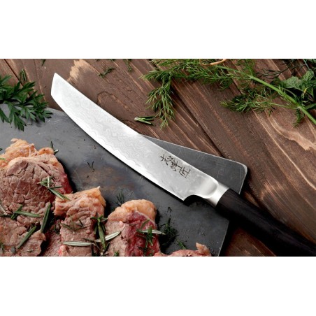 Couteaux à steak 100% Japonais damas 33 couches VG10 forme INNOVANTE