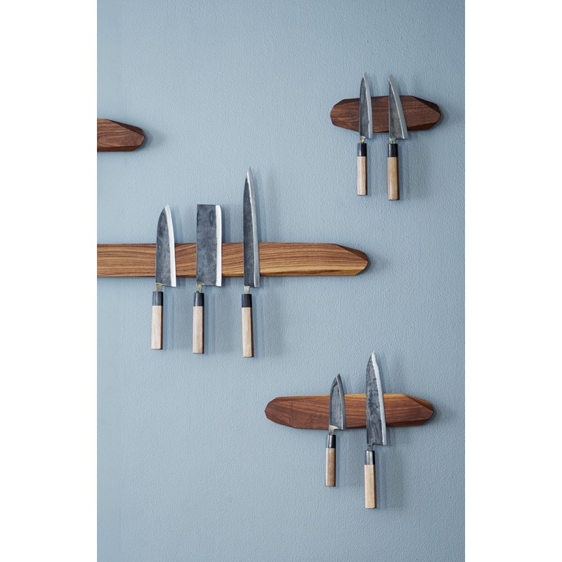 Robert Welch: Signature Porte-couteaux en bois de bambou & 3 couteaux
