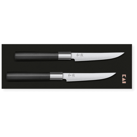 Set 2 couteaux à steak - Kai Wasabi Black