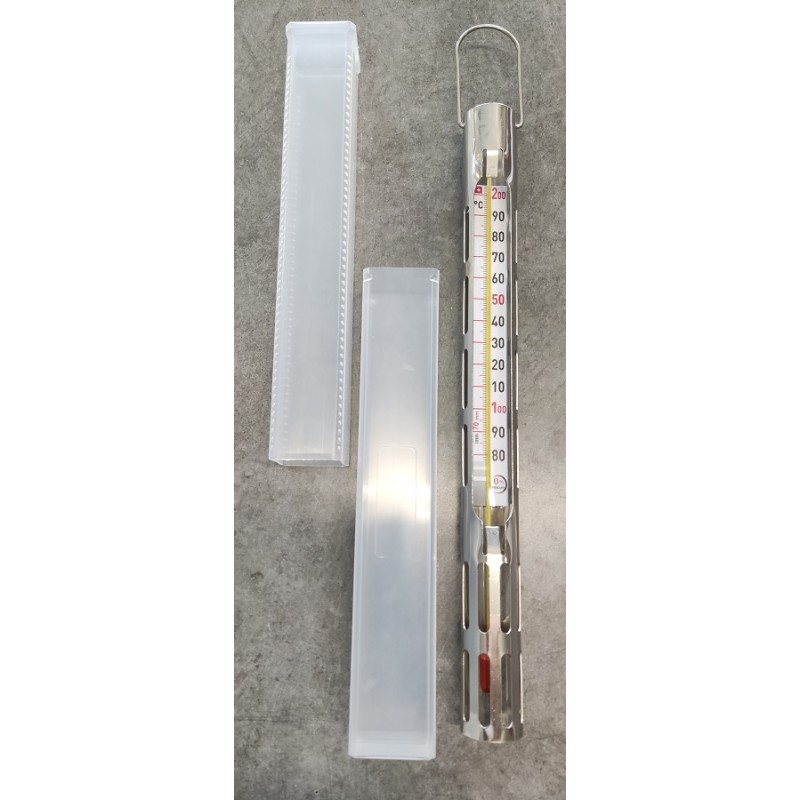 Thermomètre confiseur gaine en inox sans mercure +80°C à +200°C -  Matfer-Bourgeat