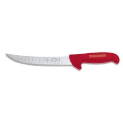 Couteau à découper alvéolée ErgoGrip rouge - F. Dick - lame 21 cm