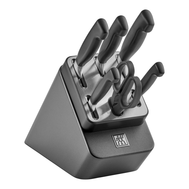 Bloc couteaux auto-affûtage - Zwilling Four Star  - 7 pièces - Anthracite